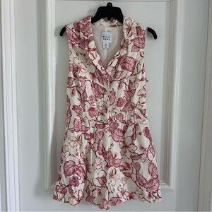 Belle Vere Pink & White Floral Romper Size US 8 | EU 38